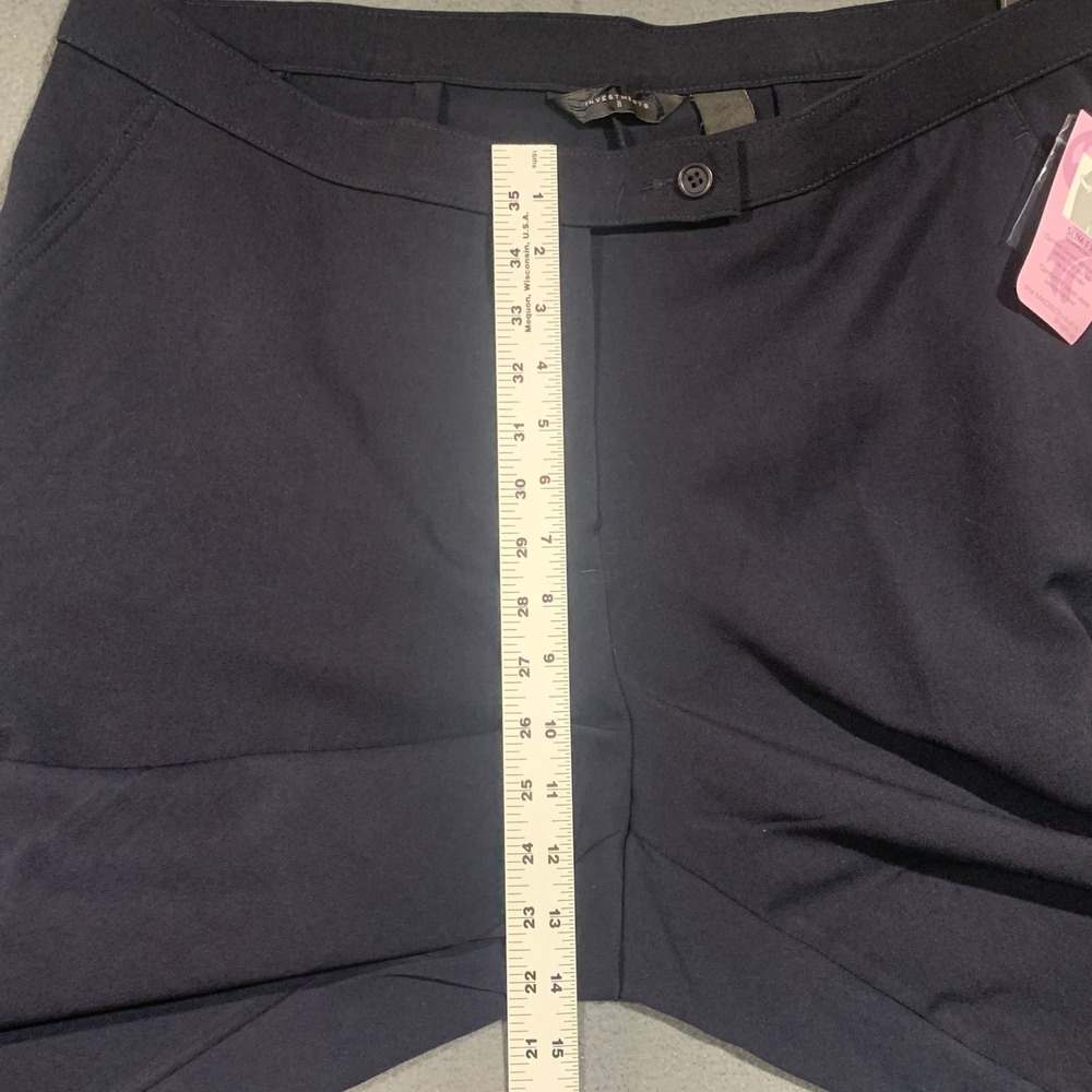Investments II Madison Ave Navy Straight Leg Slim FX Pants Womens 18W Short NWT - Picture 8 of 10